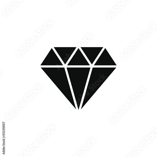 Diamond icon.Jewelry vector illustration.Gemstone symbol