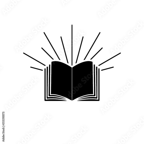 Open book icon isolated on white background