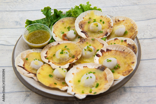 Delicious baked Scallops