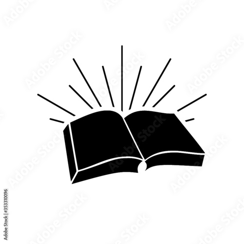 Open book icon isolated on white background