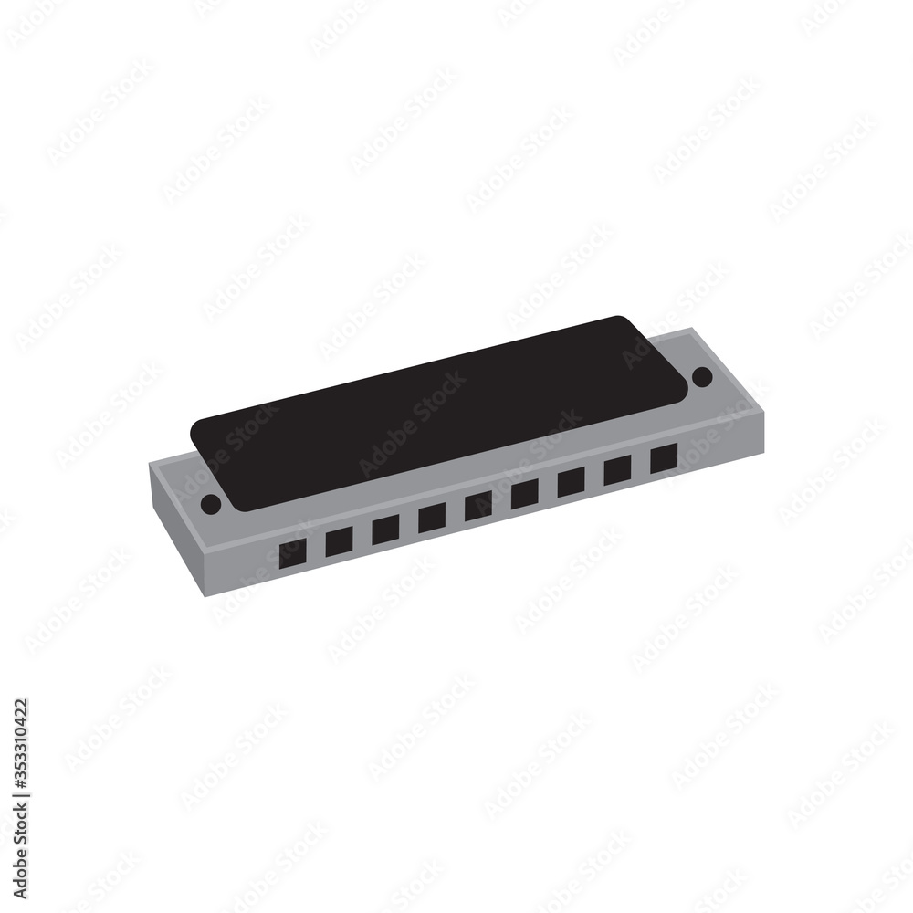 Harmonica graphic design template vector isolated Harmonica graphic design template vector isolated