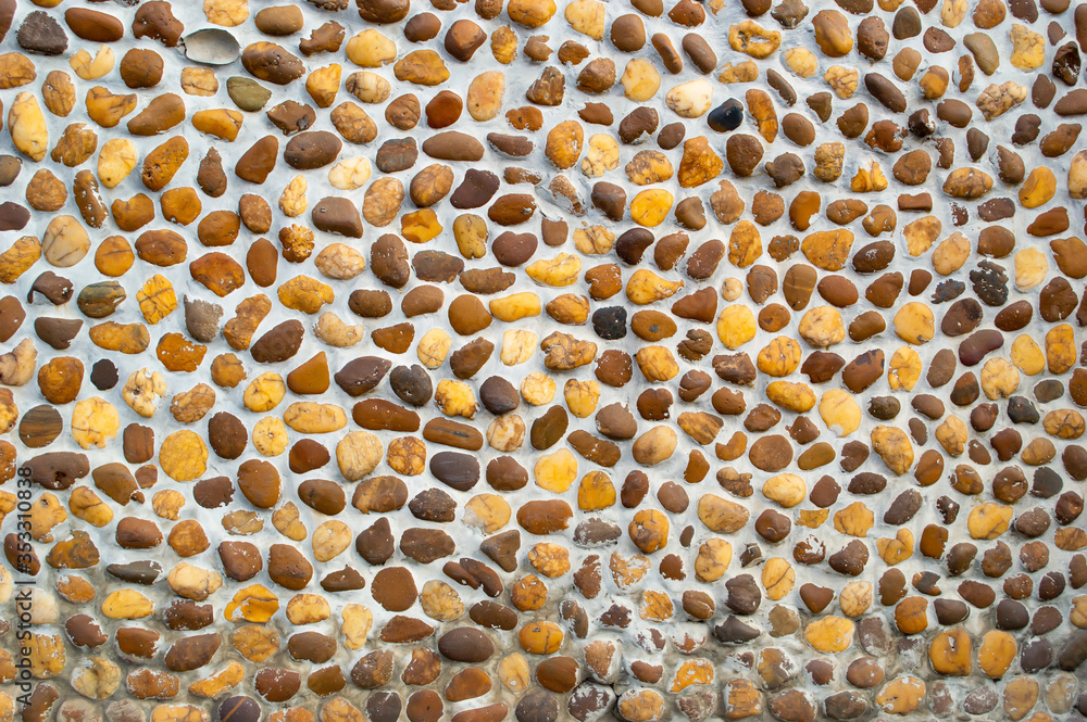 gravel pebble stone on concreate wall gravel pebble stone on concreate wall