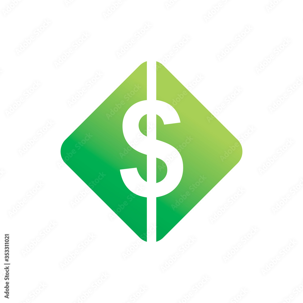green diamond square dollar logo design green diamond square dollar logo design