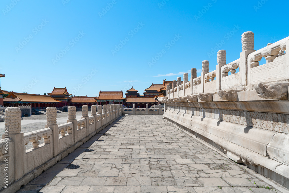 Obraz premium The forbidden city in Beijing China. Chinese cultural symbols.