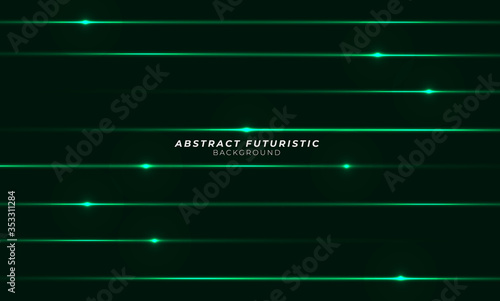 Abstract green laser beams. Isolated on transparent black background. Abstract futuristic art wallpaper. Vector illustration.