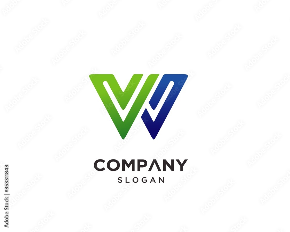 Creative Modern Letter W Logo Design Template
