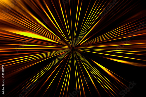 abstract speed gold line moving radial blur effect