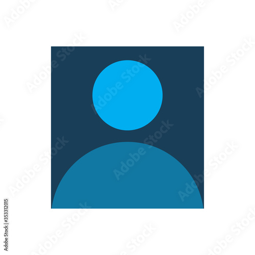 square color people profile logo design