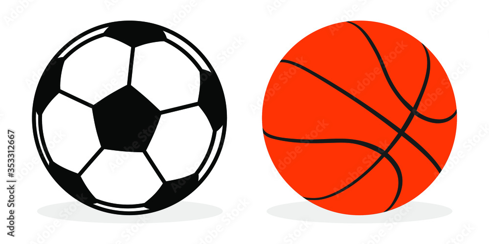 Sports Ball Football and basketball Vector Illustration Design Sports Ball Football and basketball Vector Illustration Design