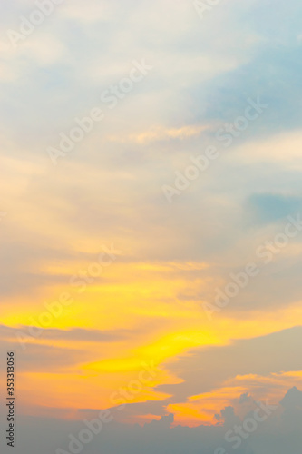 gold sunlight with blue skyand clound © sarayutoat