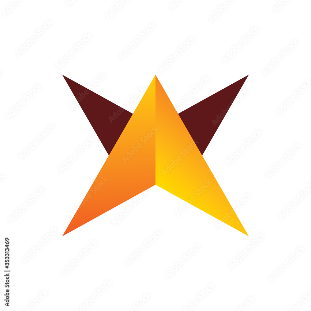 modern full color triangle arrow logo design modern full color triangle arrow logo design