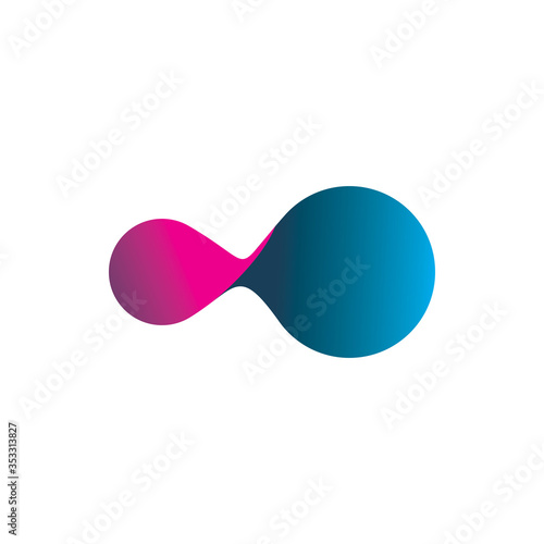 infinity fluid color logo design