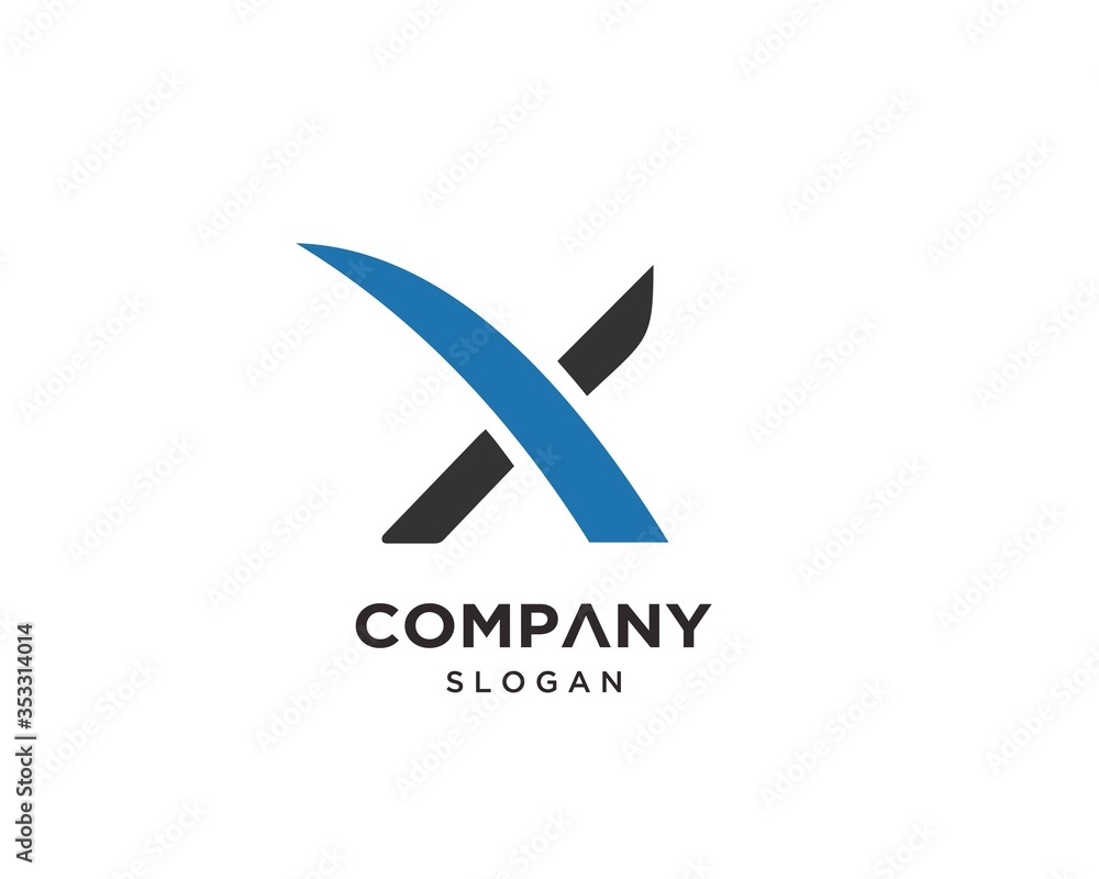 Obraz premium Modern Creative Letter X Logo Design Template