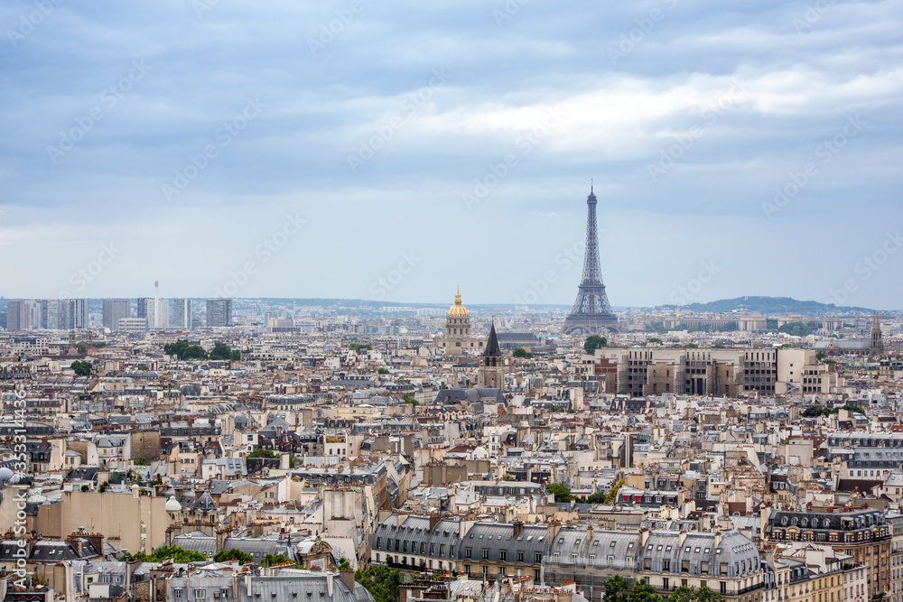 Paris cityscape in France with Eiffel Tower, Europe popular landmark, Best Destinations in Europe