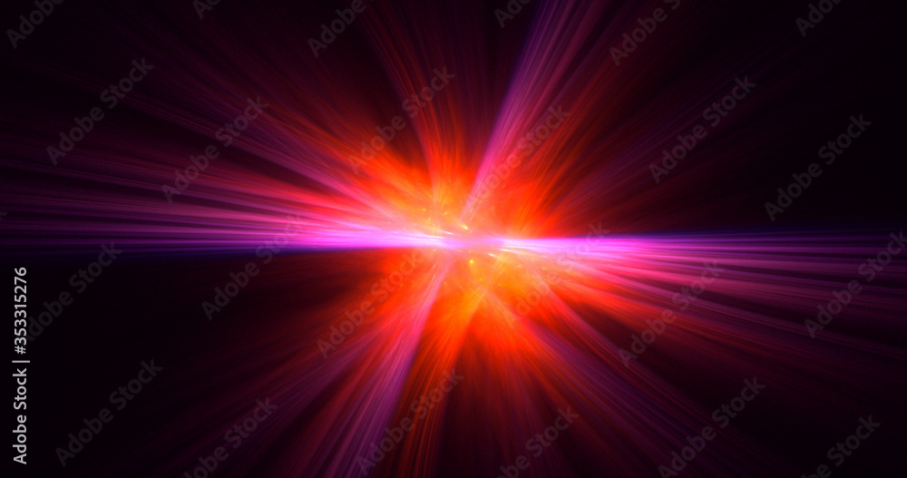 3D rendering abstract red fractal light background 3D rendering abstract red fractal light background