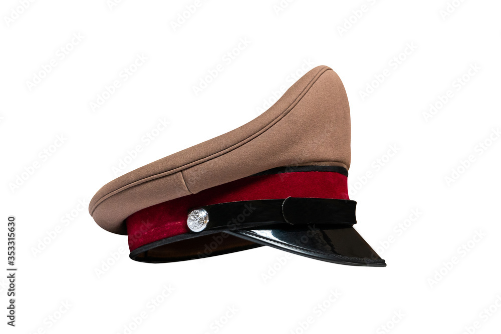 Thai police cap isolated on white background Thai police cap isolated on white background
