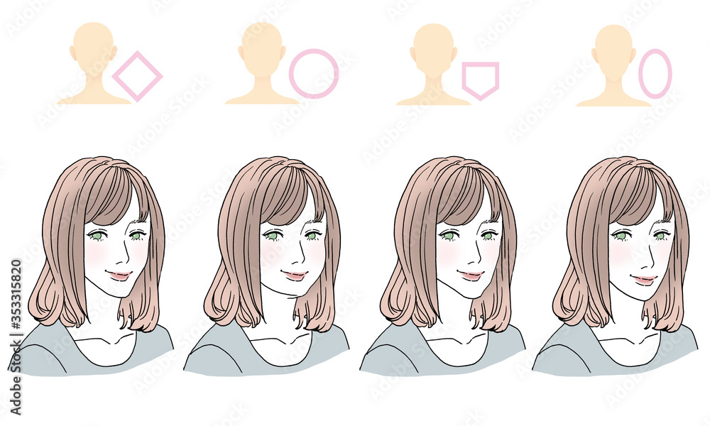 顔型別ヘアスタイル 顔型別ヘアスタイル