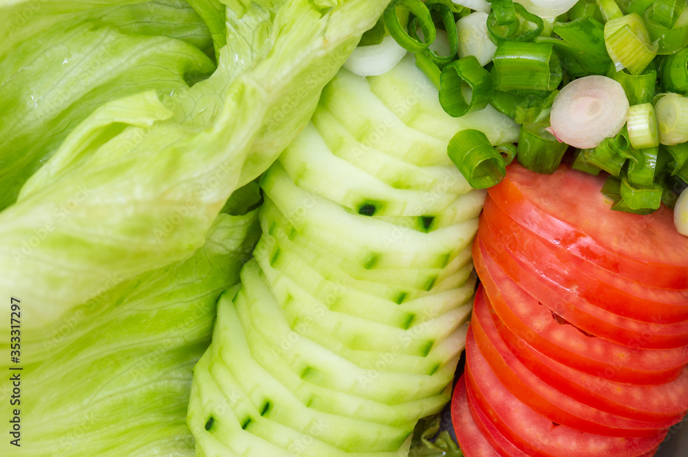 Summer salad, fresh vegetarian and vegan salad
