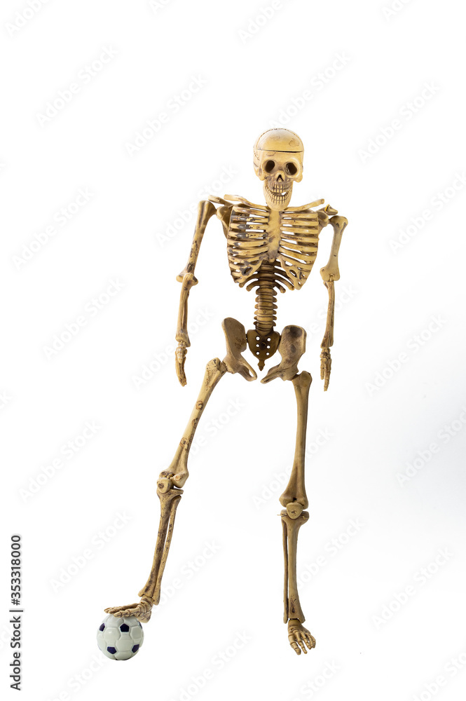 bone staning on ball action soccer player bone staning on ball action soccer player