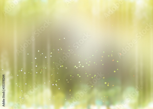 Green texture with bokeh and lines. Background for design.