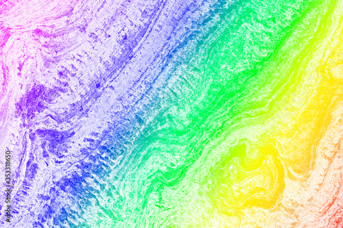 abstract rainbow color on stone textue pattern background in illustration