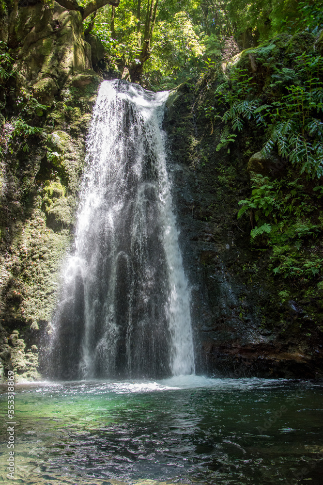 walk and discover the prego salto waterfall on the island of sao miguel, azores walk and discover the prego salto waterfall on the island of sao miguel, azores