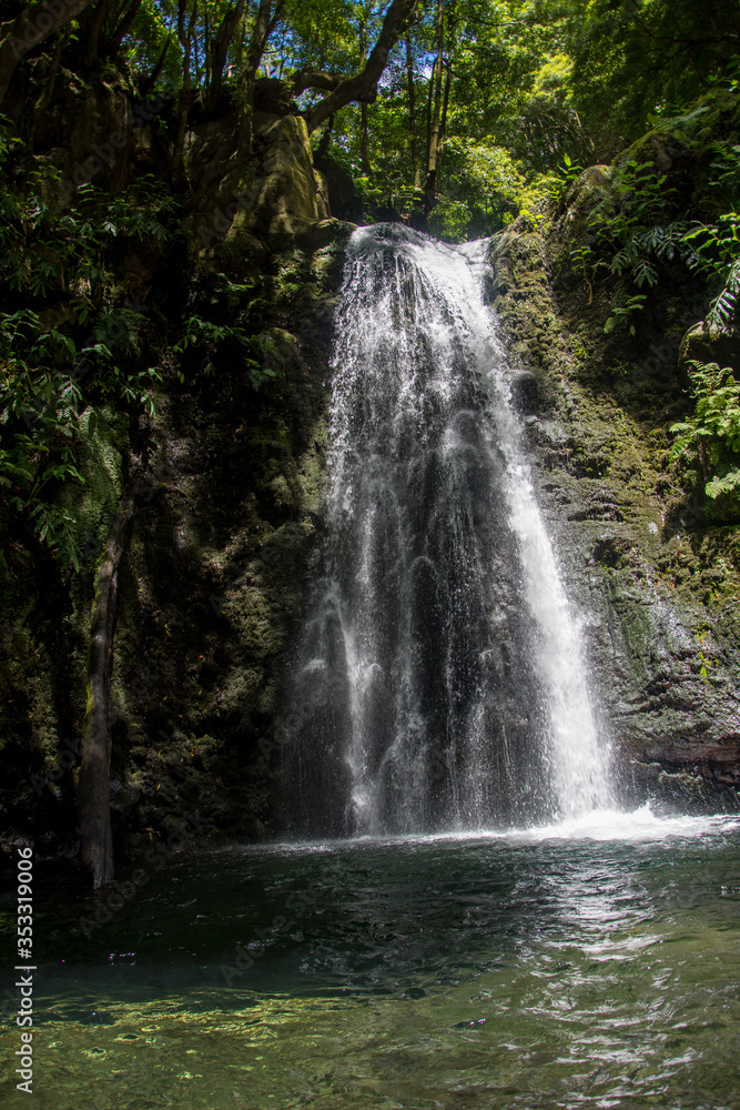 walk and discover the prego salto waterfall on the island of sao miguel, azores