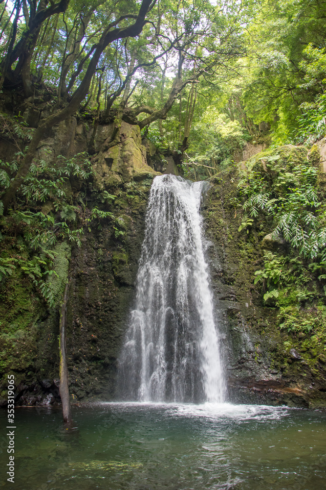 walk and discover the prego salto waterfall on the island of sao miguel, azores