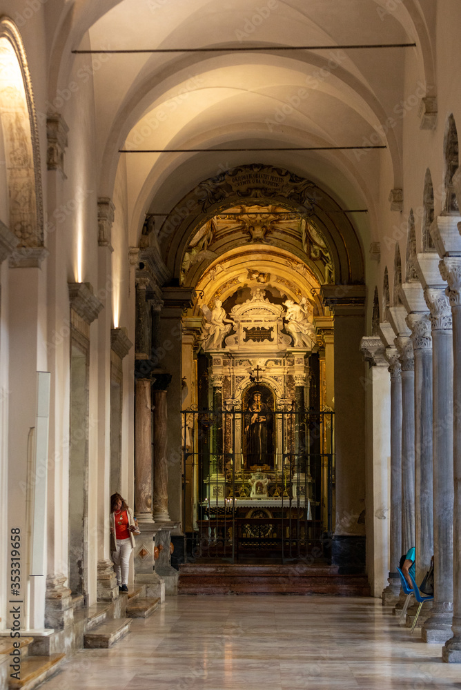 Altar in Basilica of St Apollinare Nuovo in Ravenna, Italy