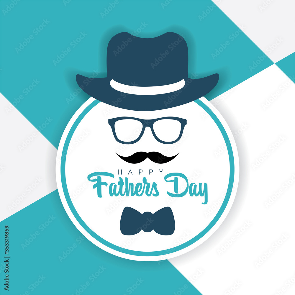Happy Fathers Day greeting card vector illustration Happy Fathers Day greeting card vector illustration