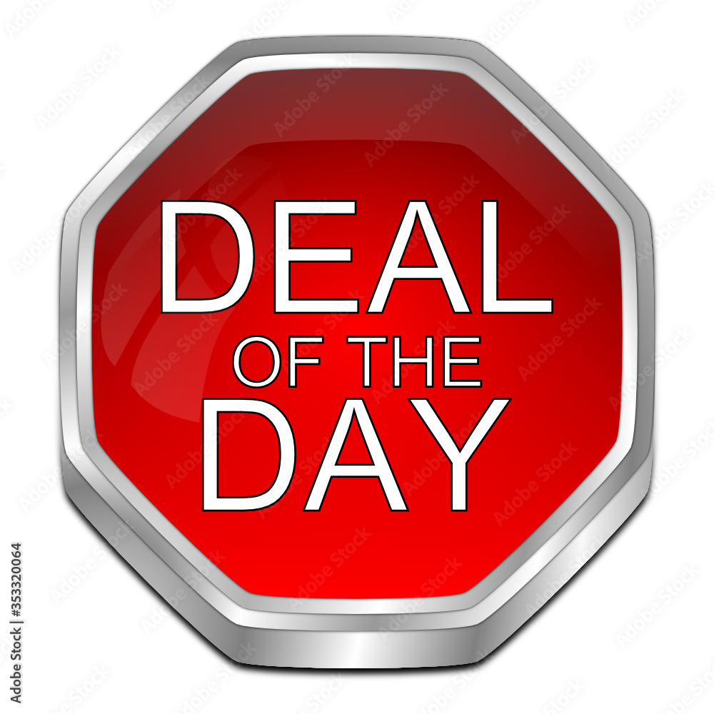 Deal of the Day Button - 3D illustration Deal of the Day Button - 3D illustration