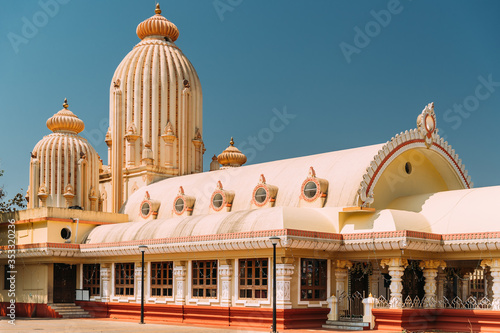 Mapusa, Goa, India. The Shree Ganesh Mandir, Ganeshpuri Temple. Famous Landmark And Popular Destination