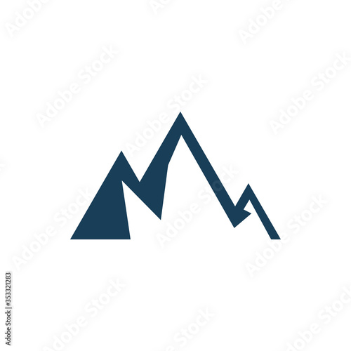 Free Download outdoor solid corne mountain rock logo design - GFXLoad