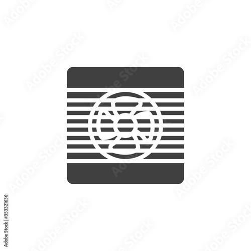 Exhaust fan vector icon. filled flat sign for mobile concept and web design. Ventilation extractor glyph icon. Symbol, logo illustration. Vector graphics