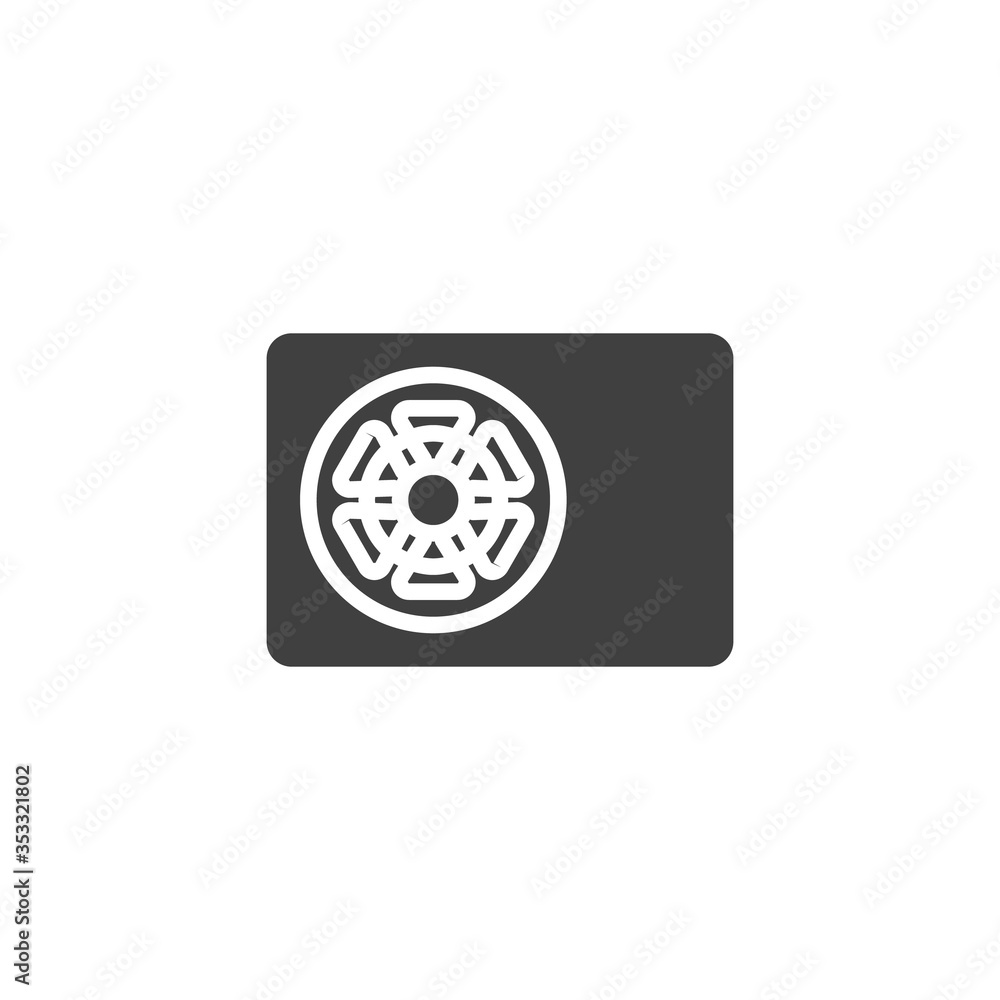 Air conditioner fan vector icon. filled flat sign for mobile concept and web design. Cooling system glyph icon. Symbol, logo illustration. Vector graphics