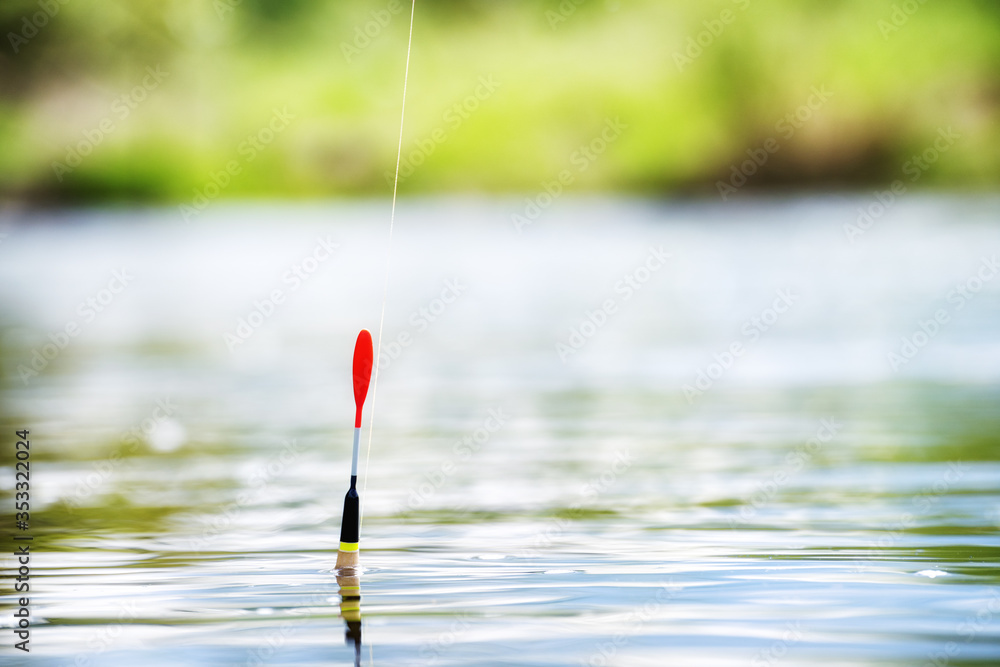fishing float on the water fishing float on the water