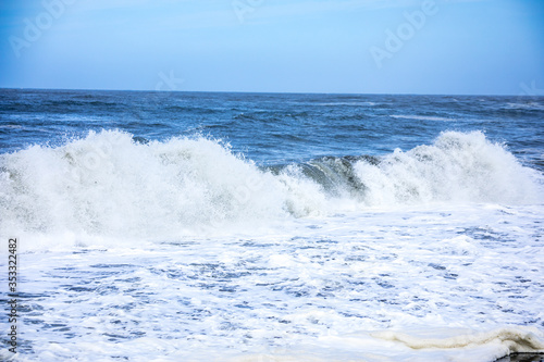 stormy ocean scenery background