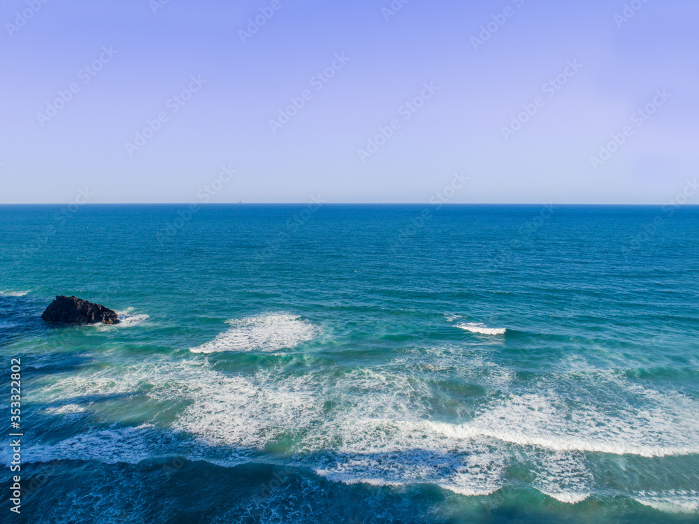 Seascape on a sunny day. View from above Seascape on a sunny day. View from above