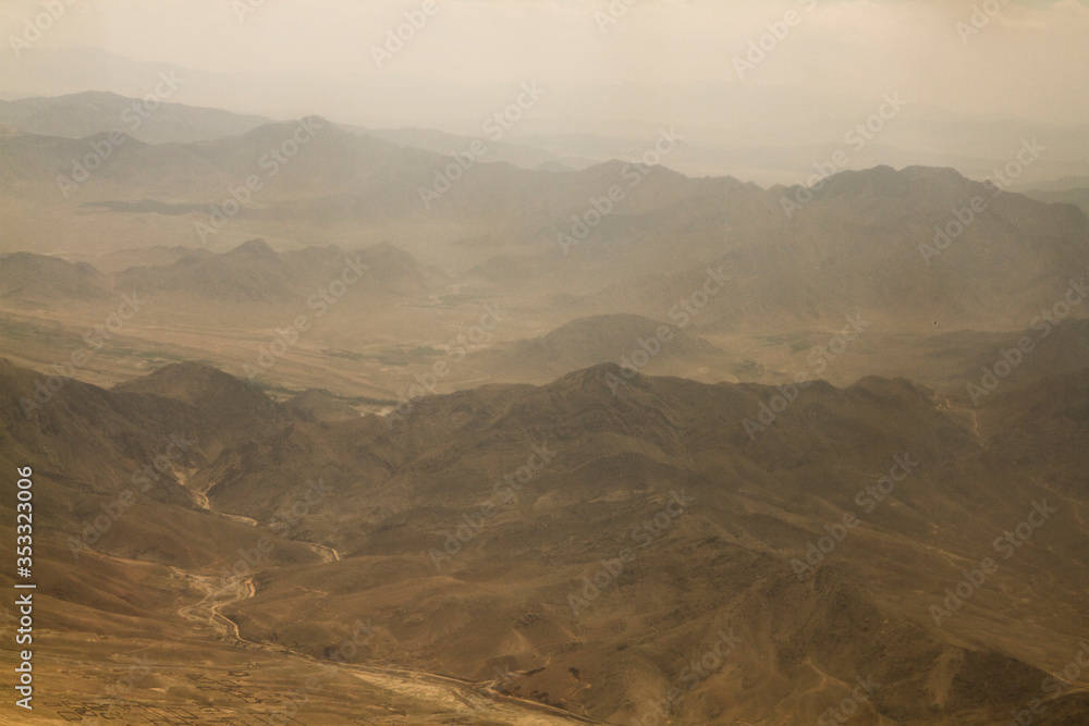 misty morning in the mountains at Kandahar province, Afghanistan