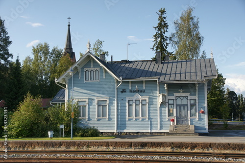 Old railway station in Keuruu, town and municipality of Finland photo