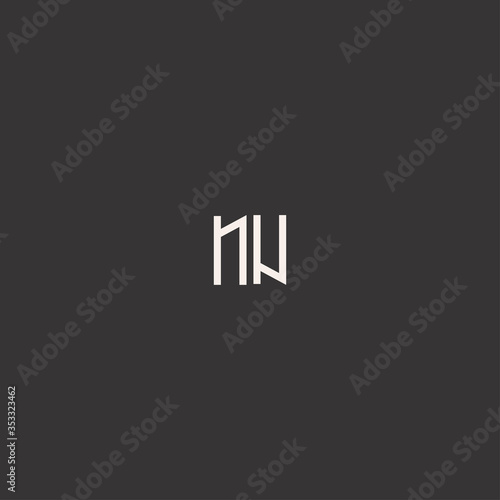 Letter NU Abstract logo icon template design in Vector illustration