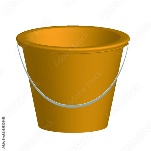 3D yellow bucket
