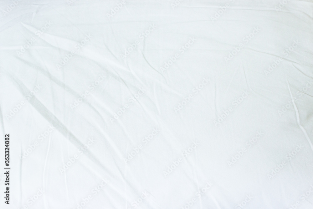 Top view of white fabric bed sheet texture background. foto de Stock |  Adobe Stock