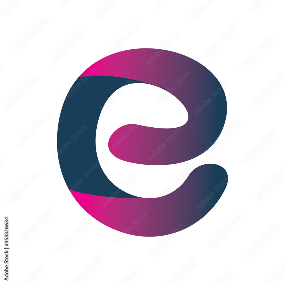 modern full color letter e logo design modern full color letter e logo design