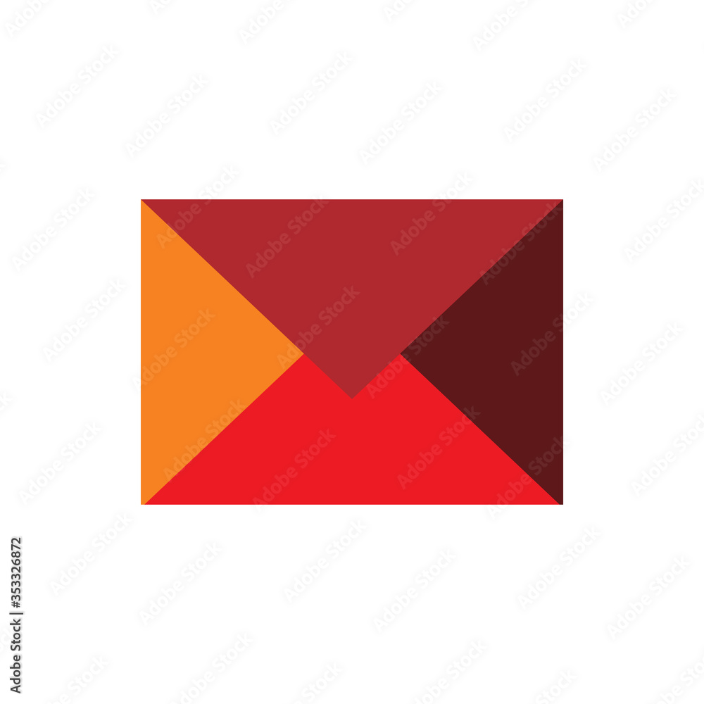 full color mail envelope logo design full color mail envelope logo design