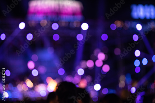 Bokeh orange lights in celebration as abstract background.