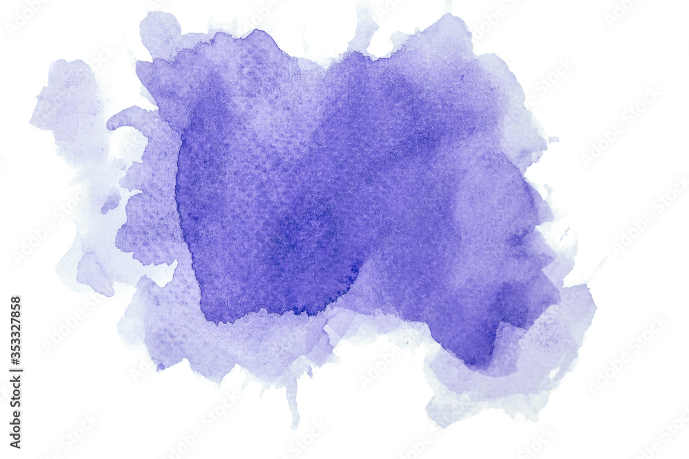 Purple watercolor hand painted