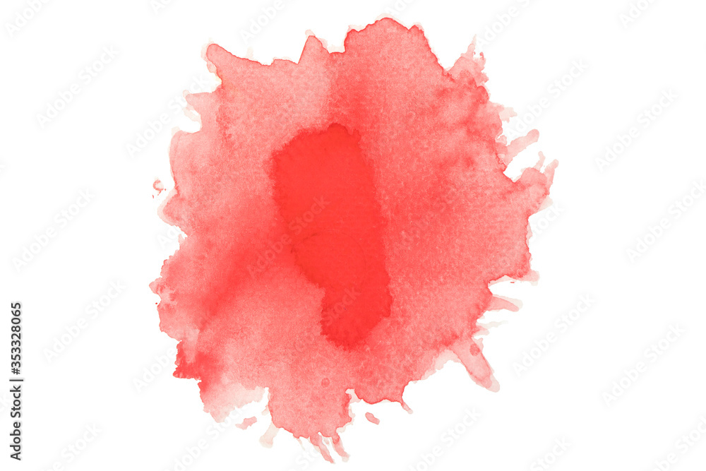 red watercolor paint