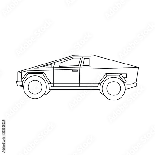 Futuristic pick-up truck