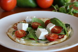 Egg white omelet, Egg white omelet filled with baby spinach,
cherry tomato, feta cheese and protein bread